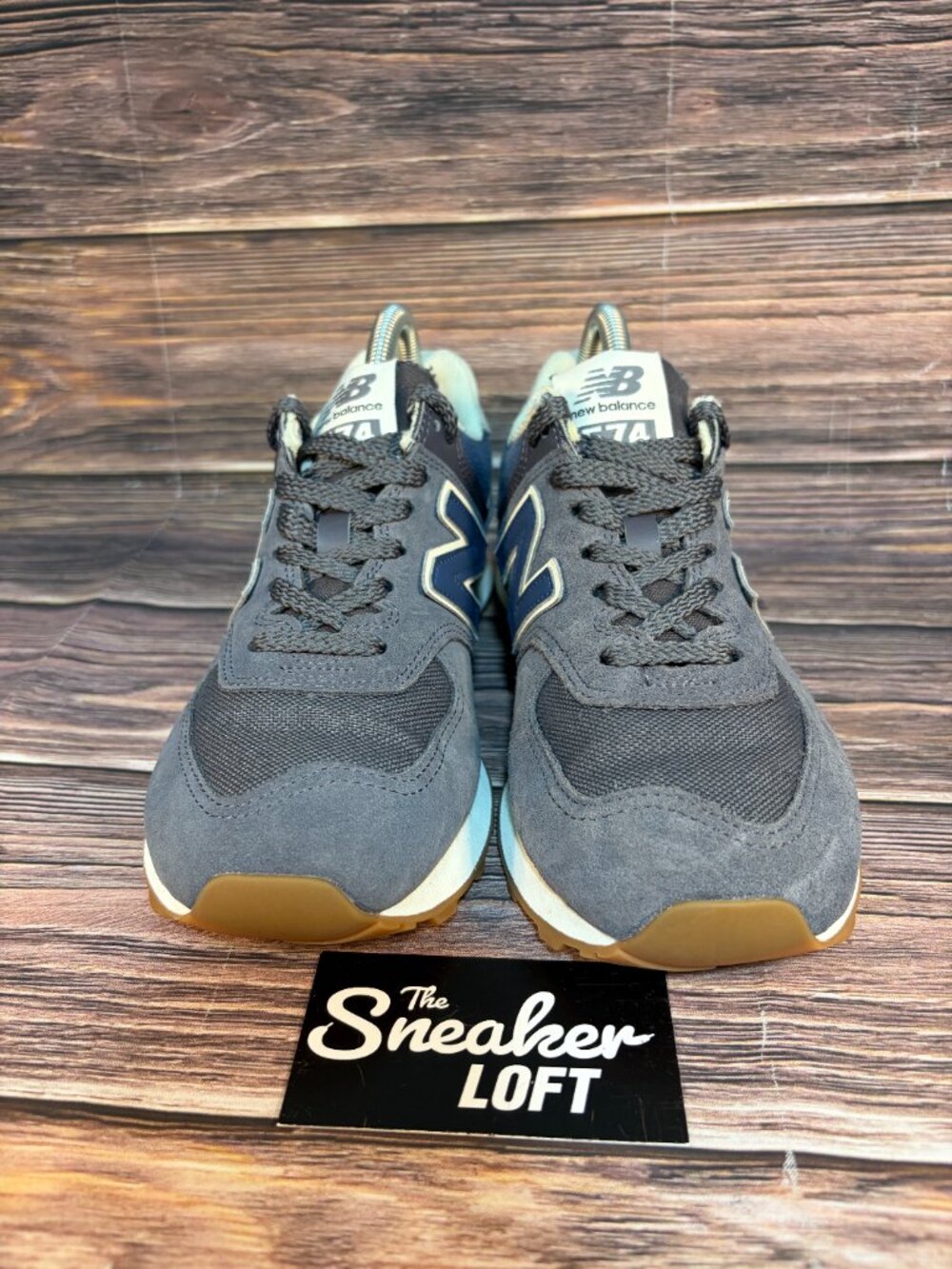 New Balance 574 Charcoal Gray Women's Casual Lace Up Shoes Size 8.5 - Picture 2 of 8